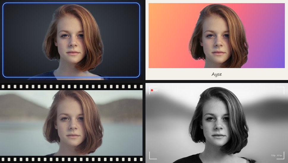 Neon, polaroid, film and viewfinder looks